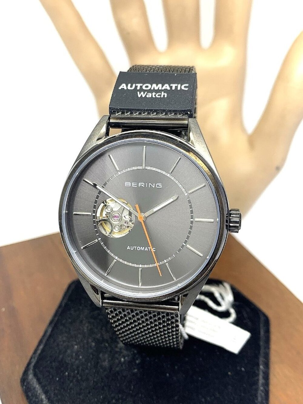 Bering Men's Watch 16743-377 Automatic Open Heart Gray Dial Stainless Steel 43mm